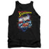 SUPERMAN/GLAM - ADULT TANK - BLACK