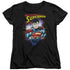 SUPERMAN/GLAM - S/S WOMENS TEE - BLACK