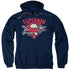 SUPERMAN/CHAIN BREAKING - ADULT PULLOVER HOODIE - NAVY