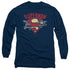 SUPERMAN/CHAIN BREAKING -  L/S ADULT 18/1  - NAVY