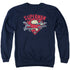 SUPERMAN/CHAIN BREAKING - ADULT CREWNECK SWEATSHIRT - NAVY