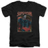 SUPERMAN/HEAD BANG - S/S ADULT V-NECK 30/1 - BLACK