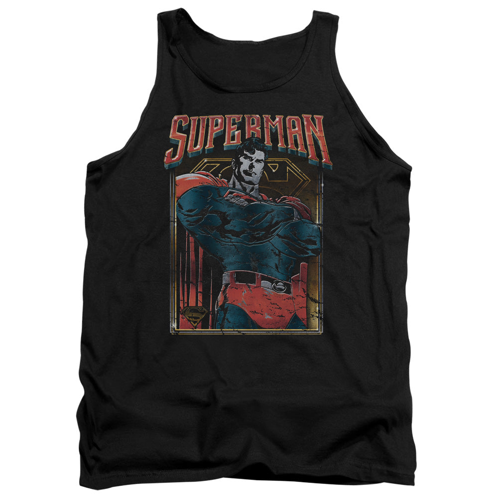 SUPERMAN/HEAD BANG - ADULT TANK - BLACK