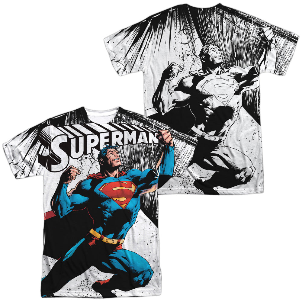 SUPERMAN/TO INFINITY (FRONT/BACK PRINT) - S/S ADULT POLY CREW - MULTI