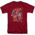SUPERMAN/THROUGH FLAME - S/S ADULT 18/1 - CARDINAL