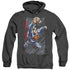 SUPERMAN/FASTER THAN - ADULT HEATHER HOODIE - BLACK