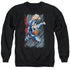 SUPERMAN/FASTER THAN - ADULT CREWNECK SWEATSHIRT - BLACK