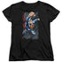 SUPERMAN/FASTER THAN - S/S WOMENS TEE - BLACK