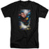 SUPERMAN/IN THE SKY - S/S ADULT TALL 18/1 - BLACK