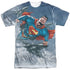 SUPERMAN/IN FORMATION (FRONT/BACK PRINT) - S/S ADULT POLY CREW - MULTI