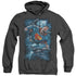 SUPERMAN/STORMY FLIGHT - ADULT HEATHER HOODIE - BLACK