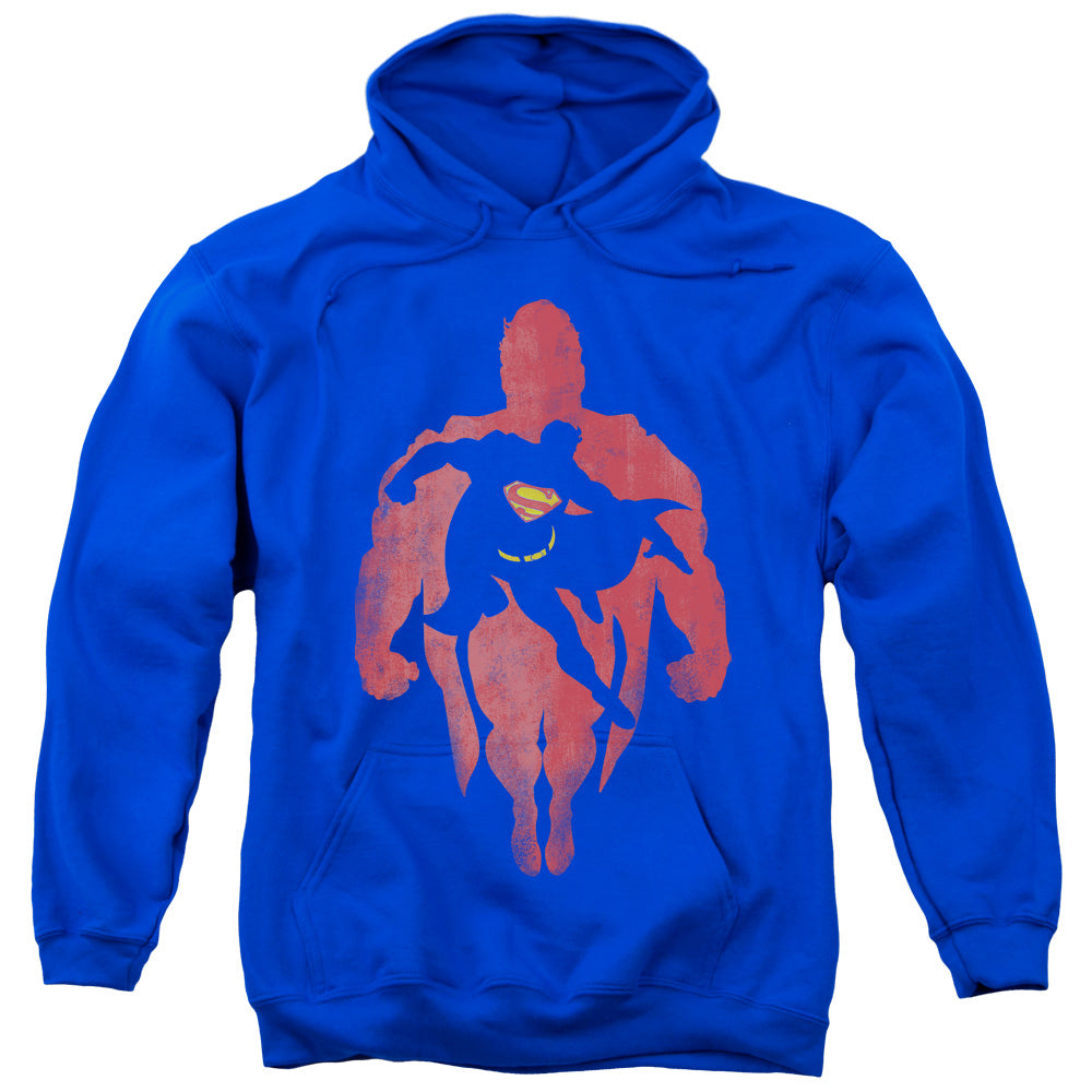 SUPERMAN/SUPER KNOCKOUT - ADULT PULLOVER HOODIE - ROYAL BLUE