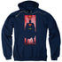SUPERMAN/BLOCK - ADULT PULLOVER HOODIE - NAVY