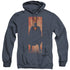SUPERMAN/BLOCK - ADULT HEATHER HOODIE - NAVY