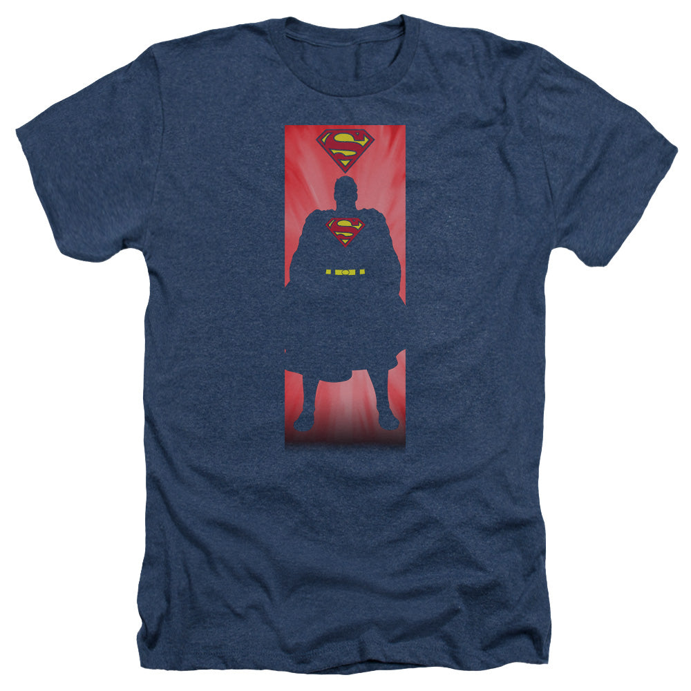 SUPERMAN/BLOCK - ADULT HEATHER - NAVY