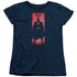 SUPERMAN/BLOCK - S/S WOMENS TEE - NAVY