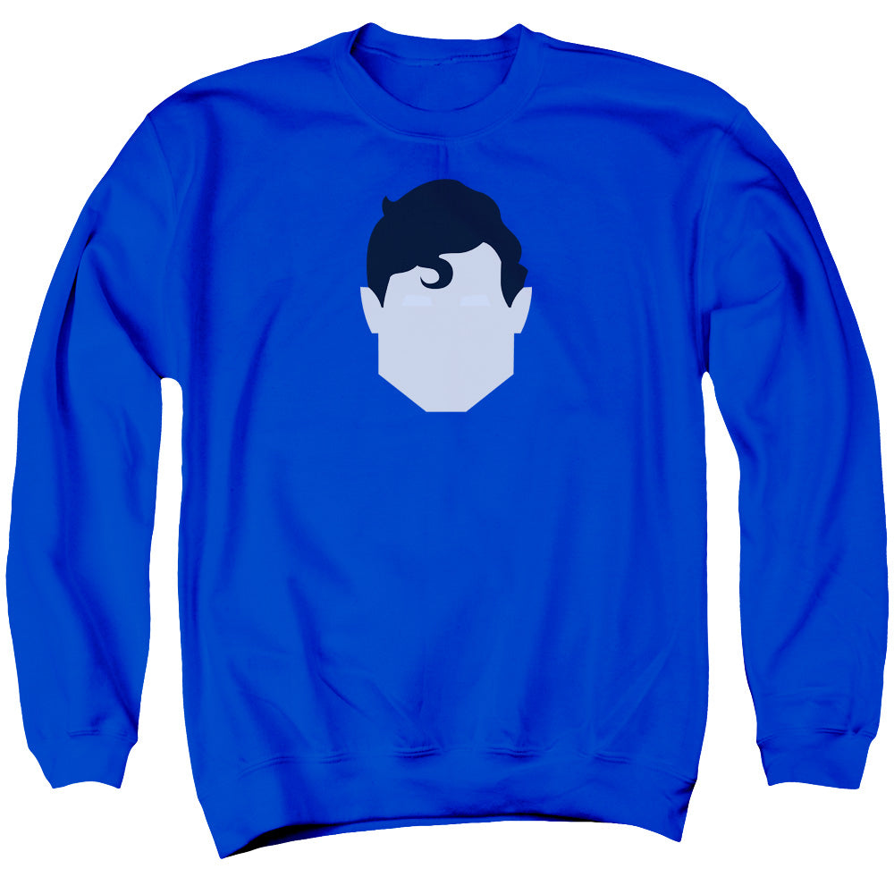 SUPERMAN/SUPES HEAD - ADULT CREWNECK SWEATSHIRT - ROYAL BLUE