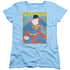 SUPERMAN/SIMPLE SM POSTER - S/S WOMENS TEE - LIGHT BLUE
