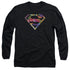 SUPERMAN/HAWAIIAN SHIELD -  L/S ADULT 18/1  - BLACK