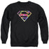 SUPERMAN/HAWAIIAN SHIELD - ADULT CREWNECK SWEATSHIRT - BLACK