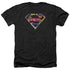 SUPERMAN/HAWAIIAN SHIELD - ADULT HEATHER - BLACK
