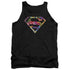 SUPERMAN/HAWAIIAN SHIELD - ADULT TANK - BLACK
