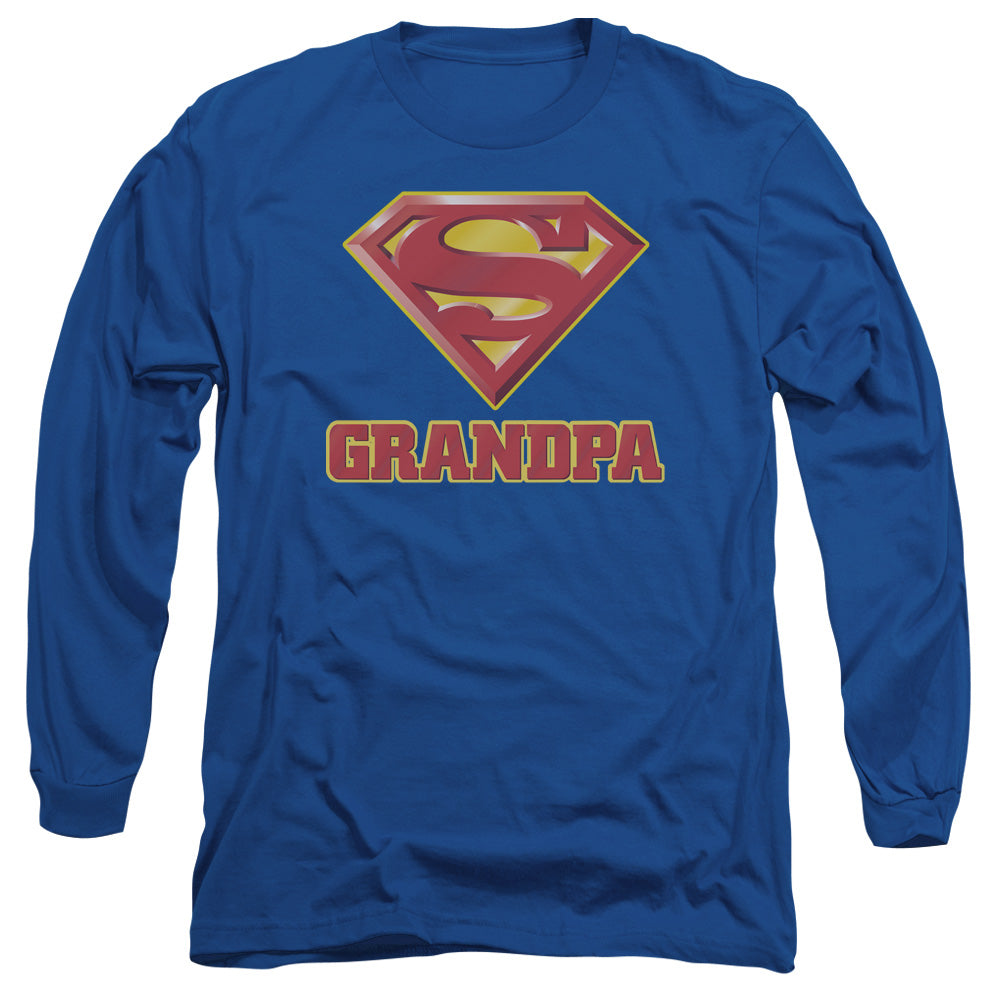 SUPERMAN/SUPER GRANDPA -  L/S ADULT 18/1  - ROYAL BLUE