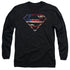 SUPERMAN/SUPER PATRIOT -  L/S ADULT 18/1  - BLACK