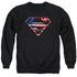 SUPERMAN/SUPER PATRIOT - ADULT CREWNECK SWEATSHIRT - BLACK