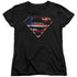 SUPERMAN/SUPER PATRIOT - S/S WOMENS TEE - BLACK