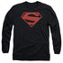 SUPERMAN/52 RED BLOCK -  L/S ADULT 18/1  - BLACK