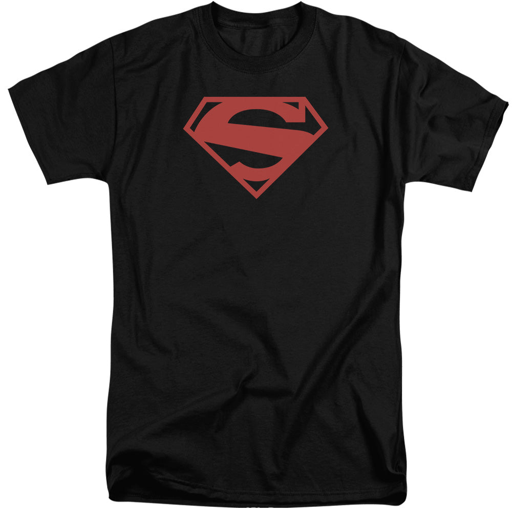 SUPERMAN/52 RED BLOCK - S/S ADULT TALL 18/1 - BLACK