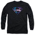 SUPERMAN/GALAXY SHIELD -  L/S ADULT 18/1  - BLACK