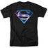 SUPERMAN/GALAXY 2 SHIELD - S/S ADULT 18/1  -  BLACK
