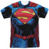 SUPERMAN/NEW 52 SUPERMAN (FRONT/BACK PRINT) - S/S ADULT POLY CREW - MULTI