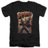SUPERMAN/LIFT UP - S/S ADULT V-NECK 30/1 - BLACK