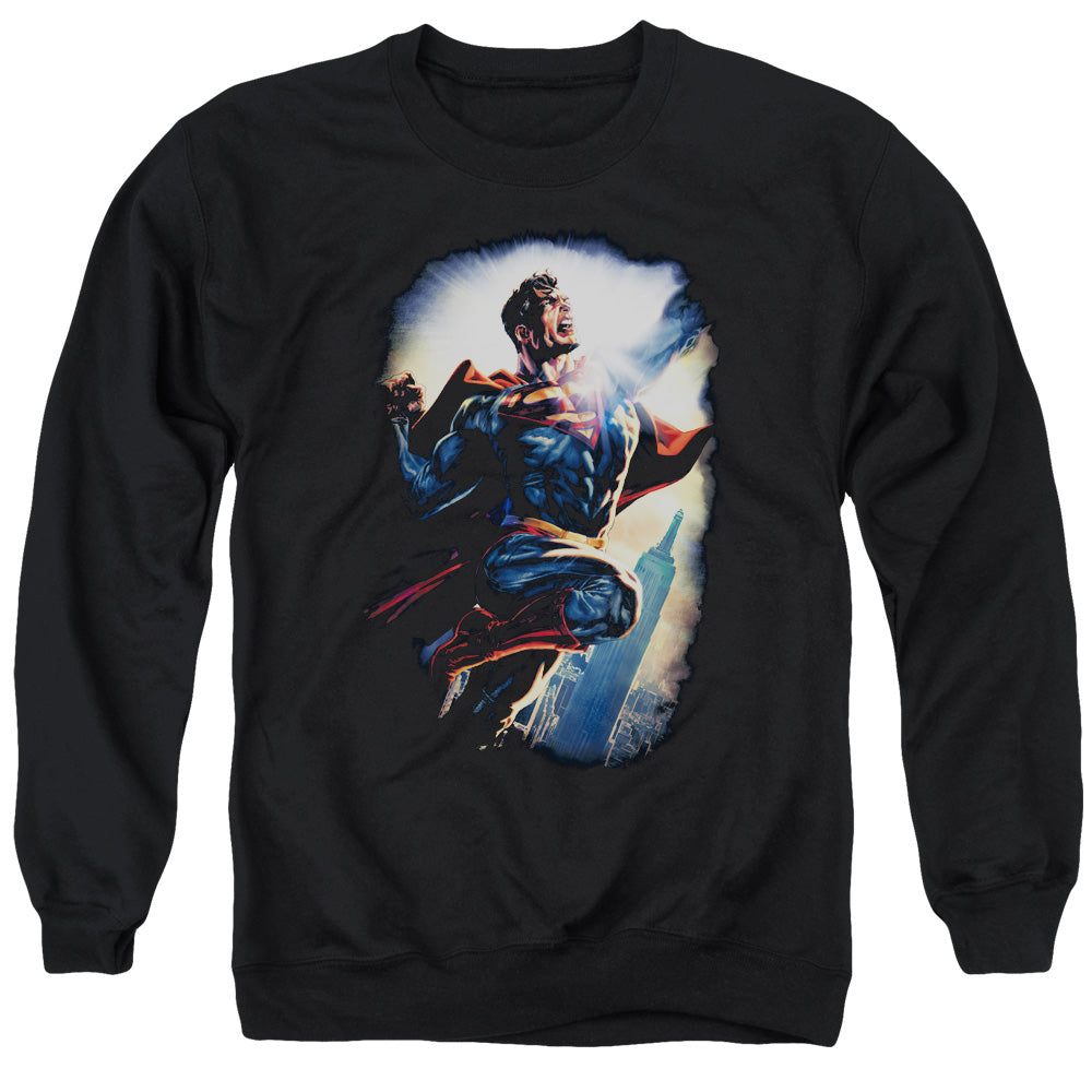 SUPERMAN/CK SUPERSTAR - ADULT CREWNECK SWEATSHIRT - BLACK