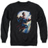 SUPERMAN/CK SUPERSTAR - ADULT CREWNECK SWEATSHIRT - BLACK
