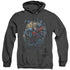 SUPERMAN/BREAKING SPACE - ADULT HEATHER HOODIE - BLACK