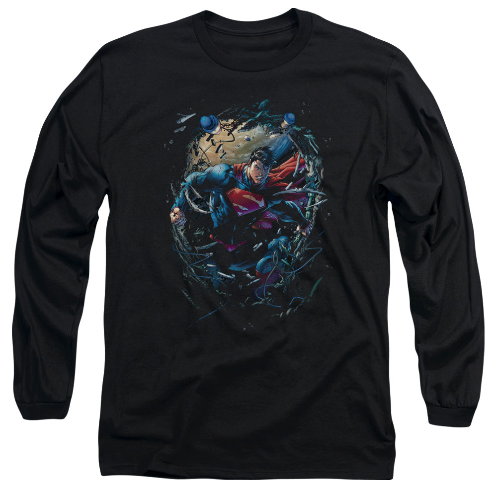 SUPERMAN/BREAKING SPACE -  L/S ADULT 18/1  - BLACK