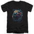 SUPERMAN/BREAKING SPACE - S/S ADULT V-NECK 30/1 - BLACK