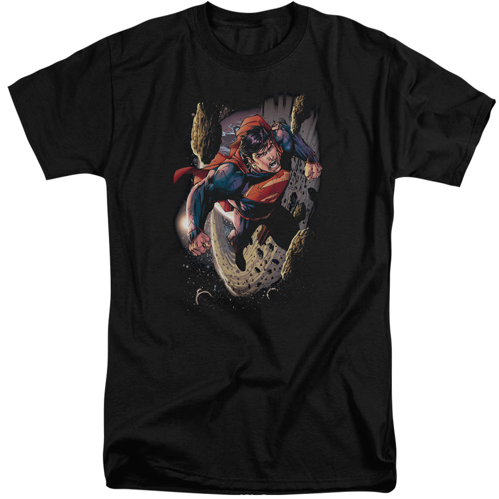 SUPERMAN/ORBIT - S/S ADULT TALL 18/1 - BLACK