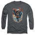 SUPERMAN/WITHIN MY GRASP -  L/S ADULT 18/1  - CHARCOAL