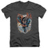 SUPERMAN/WITHIN MY GRASP - S/S ADULT V-NECK 30/1 - CHARCOAL