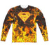 SUPERMAN/FIRE LOGO (FRONT/BACK PRINT) - L/S ADULT POLY CREW  - MULTI