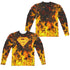 SUPERMAN/FIRE LOGO (FRONT/BACK PRINT) - L/S ADULT POLY CREW  - MULTI