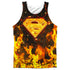 SUPERMAN/FIRE LOGO (FRONT/BACK PRINT) - ADULT POLY TANK TOP - MULTI