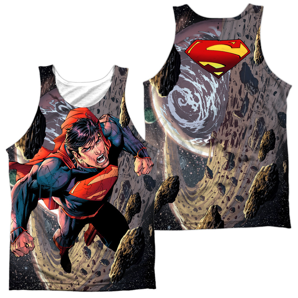 SUPERMAN/UP UP (FRONT/BACK PRINT) - ADULT POLY TANK TOP - MULTI
