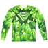 SUPERMAN/KRYPTONITE SHIELD (FRONT/BACK PRINT) - L/S ADULT POLY CREW  - MULTI