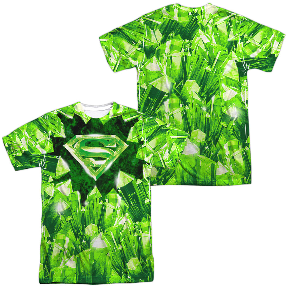 SUPERMAN/KRYPTONITE SHIELD (FRONT/BACK PRINT) - S/S ADULT POLY CREW - MULTI